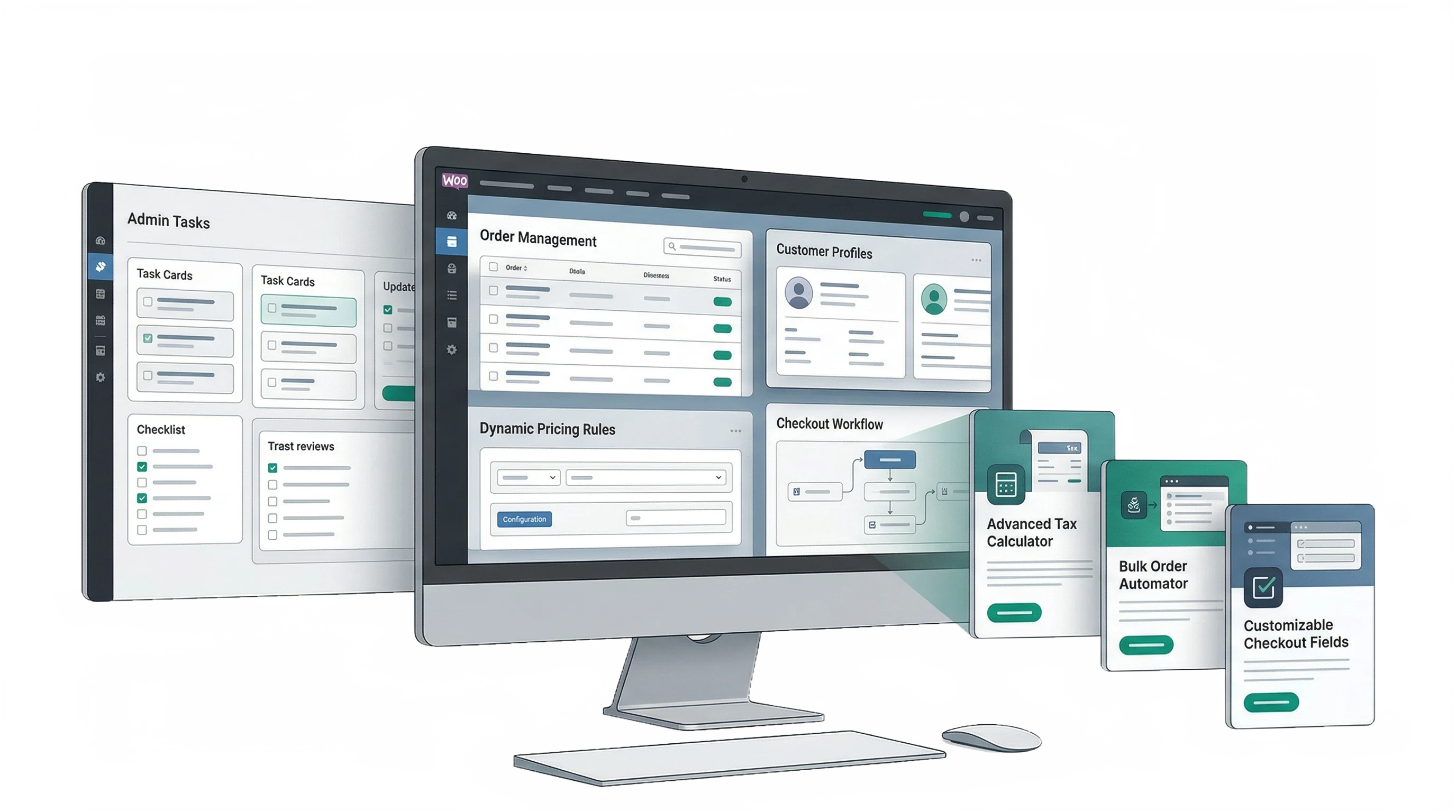 WebMe team workspace focused on WooCommerce operations